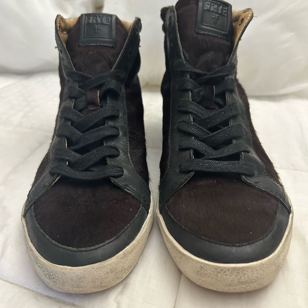 Frye Dylan Calf Hair High Top Sneakers